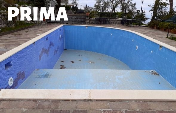 ristrutturazione piscina interrata skimmer