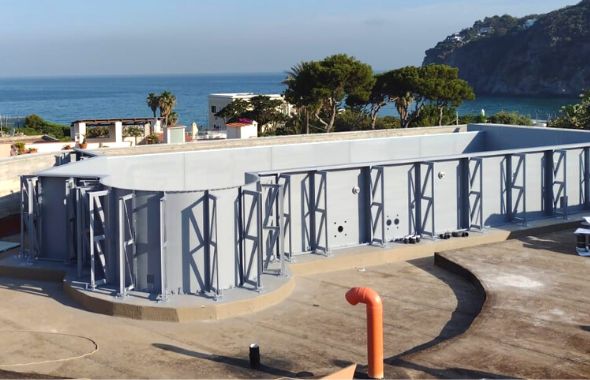 struttura acciaio piscina fuori terra